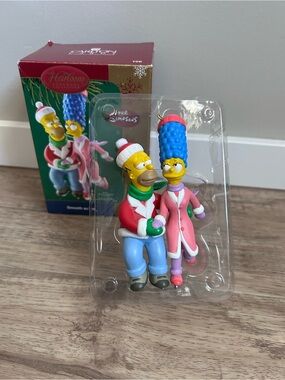 2006 Carlton Cards Heirloom ornament Homer Marge Simpson skating Smooth as Ice